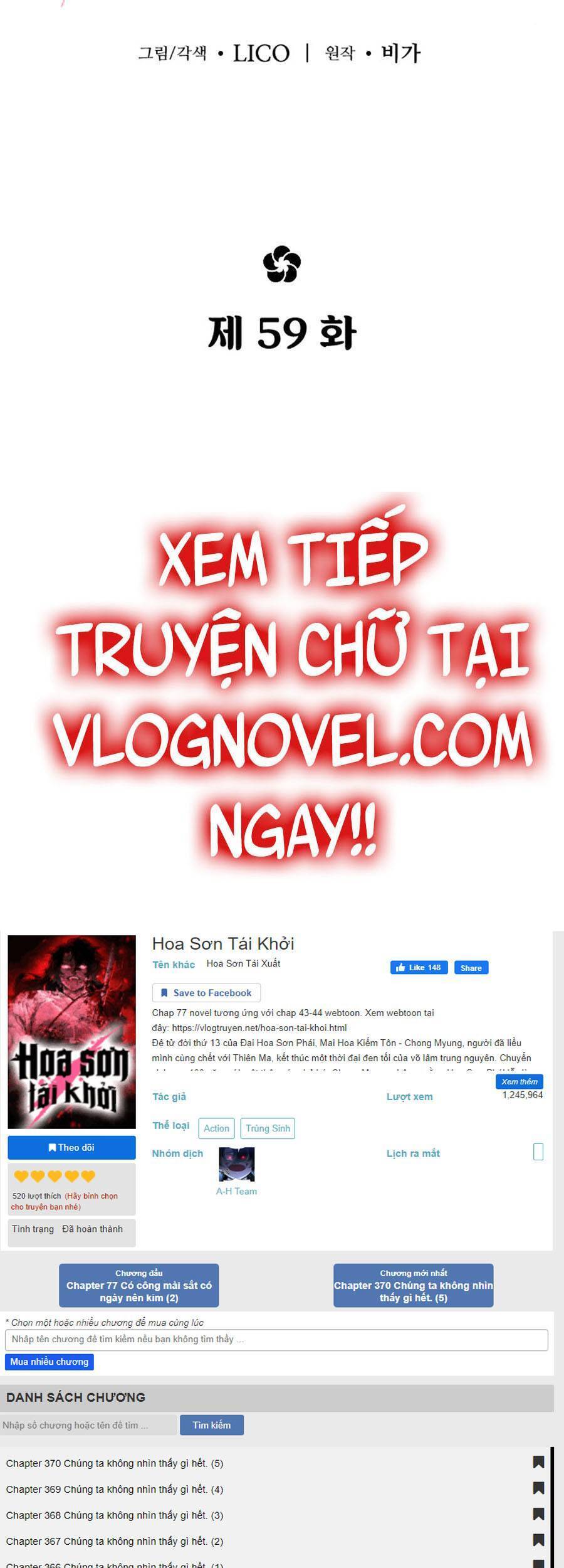 Hoa Sơn Tái Xuất chapter 59 - Upload bởi truyensieuhay.com
