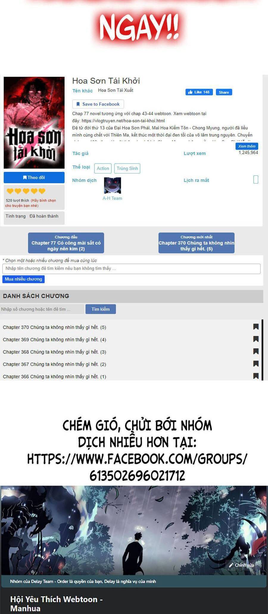 Hoa Sơn Tái Xuất chapter 60 - Upload bởi truyensieuhay.com