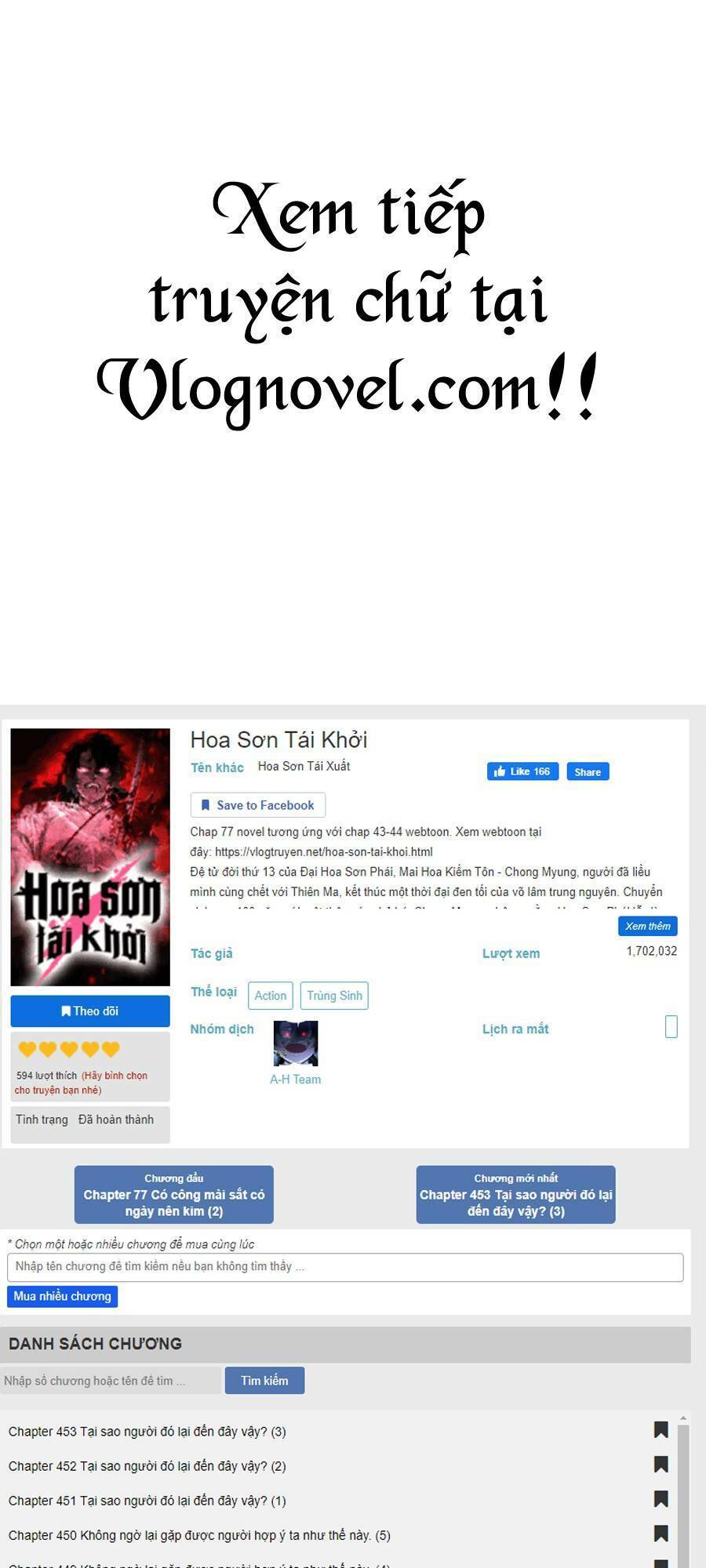Hoa Sơn Tái Xuất chapter 62 - Upload bởi truyensieuhay.com